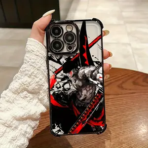 Anime One-Eyed Man ZoroS Cool Pattern Phone Case Compatible with for iphone 16 15 14 13 12 11 Pro Max X XR XSMAX 8 7 Plus Shockproof Transparent Soft Back Cover