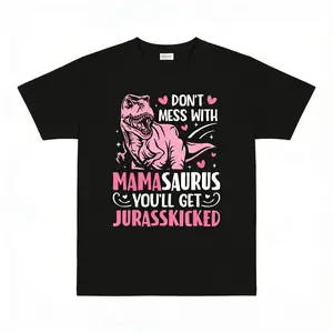Dont Mess With Mamasaurus Youll Get Jurasskicked Graphic T Shirt for Women Funny Mom Dinosaur Tee Mothers Day Gift Casual Short Sleeve Top Mom Life Streetwear Shirt Gift for Her