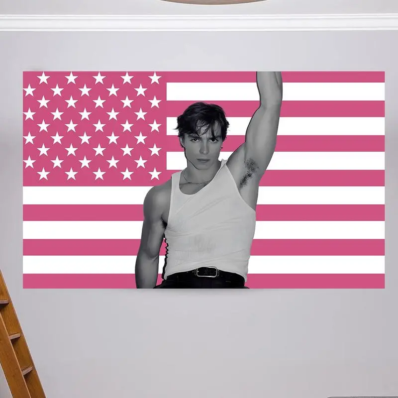 Nicholas Chavez Pink American Tapestry Flag 40in*60in Tapestry Funny Meme Tapestry DecorPrintLyle Menendez,Monsters,Rafe Cameron PinkFlag