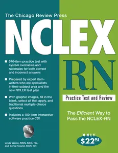 USED Book - The Chicago Review Press NCLEX-RN Practice Test and Review [With CD-ROM] by Waide, Linda (Paperback) - english