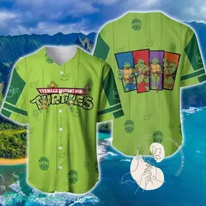 Teenage Mutant Ninja Turtles Mutant Mayhem Movie Baseball Jersey Men's