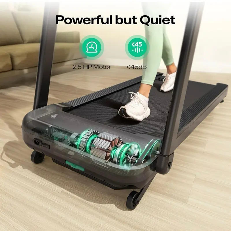 UREVO Walking Pad Treadmill with Adjustable Desk, Foldable Treadmill with Incline, Folding Treadmill Desk, Walking Pad with Handle Bar, UREVO SmartCoach App, Remote Control, 265 Lbs Capacity