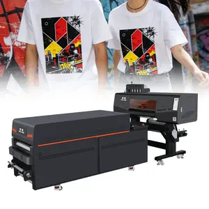 PO-TRY DTF Printer for POD Business White Ink Heat Transfer Machine for Dark Light Fabric Custom Apparel Printing