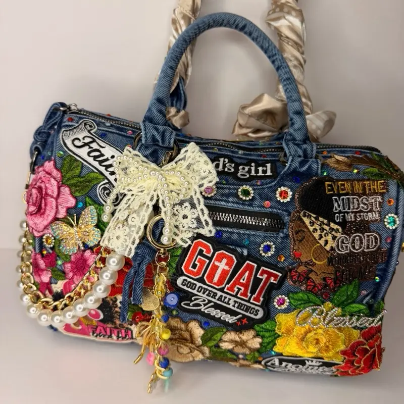 Handmade Bible Inspired Junk Purse | Christian Statement Handbag