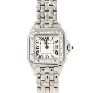 Pre-owned Cartier Stainless Small Leather Goods Panthere de Steel Quartz