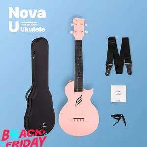 【Enya Nova U Ukulele】Carbon Fiber Concert Ukulele 23" -Waterproof Travel Ukulele with Case, Strap & Capo - All Weather Performance for Beginners & Travelers  Christmas Gift, TikTokShopHolidayHaul
