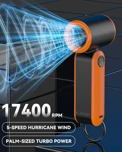 PLAYHOT D01 High-Speed Portable Mini Fan 17400RPM Turbo Cooling 5 Adjustable Speeds Compact for Travel Camping Outdoors No Warranty