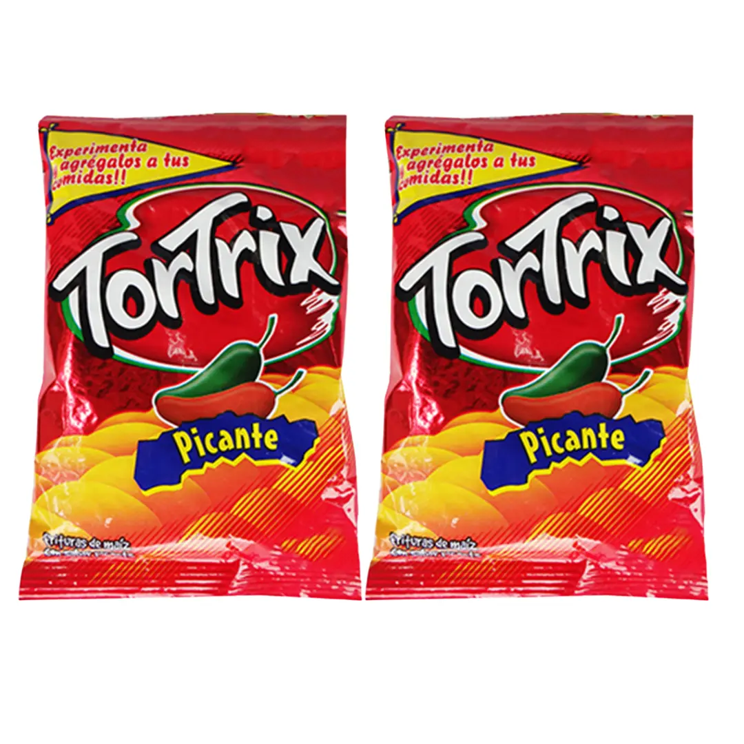 Tortrix - Picante Corn Chips de Guatemala 180g per Bag (2 PACK) - Spicy Flavor Traditional Guatemalan Snack Rich Flavors