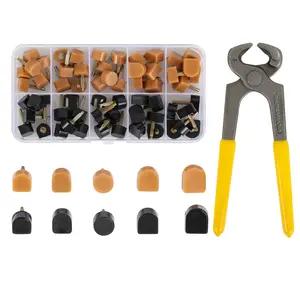 A Set of 30 Pairs Women's High Heel Shoes Replacement Tips Pin,Round and Square Heel Repair Caps with 6" Heel Pliers for Repairing Shoes,Halloween Christmas Party Gifts,DIY Hand Tools Kits