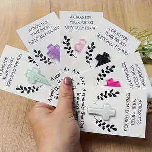 12 pairs of cross-shaped pendant pockets with cards carrying blessing messages - a precious keepsake for your loved one, perfect for Mother's Day, Christmas, New Year celebrations, and other occasions.