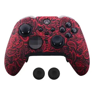 Stylish Printed Silicone Protective Cover for Xbox Series X Controller with Thumb Grips, Anti-Slip Sweatproof Grip Skin, Scratch-Resistant Full Wrap Case for Xbox Gaming Controller Accessories