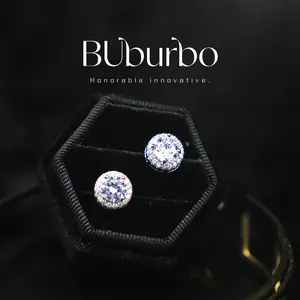 Must beS925 Silve Moissanite Stud Earrings Fashion Classic Ear Jewelry Gift for Men Genuine Authenticity Certificate