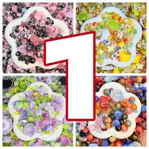 Acrylic Beads 10-16 mm Coloured Craft theme mix Beads Suitable for Making Bracelets DIY Jewellery Necklaces and Garments
