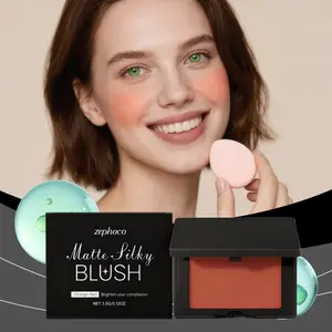 Zephoco Matte Silky Blush Orange-Red – Waterproof & Sweat-Proof Blush for Natural, Delicate, Skin-Friendly Makeup – All-Day Wear