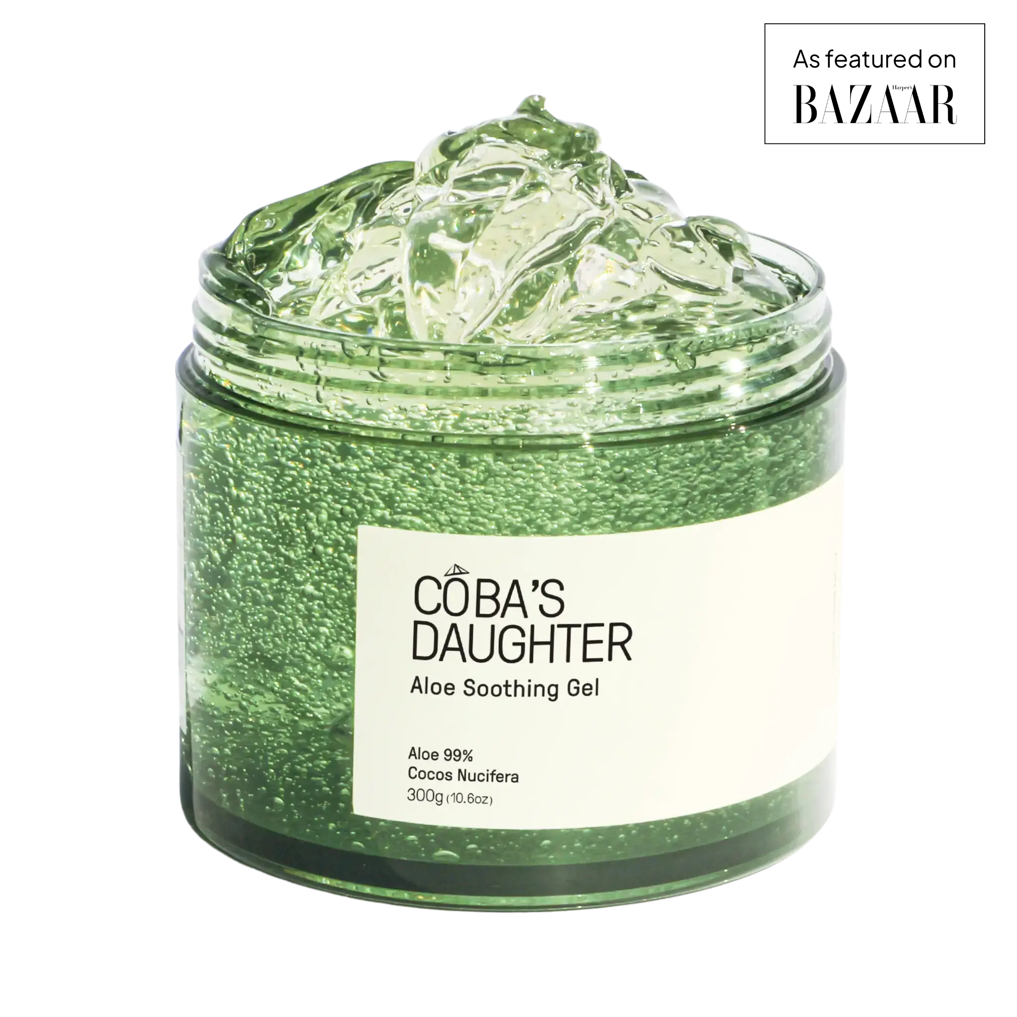 COBA'S DAUGHTER Aloe Soothing Gel 99% | Pure Aloe Vera & Coconut Scented Gel for Sunburn Relief, Hydration, and Irritation Relief | Organic Aloe Vera Gel for Face & Body | Hair Hydration & Cooling Lotion