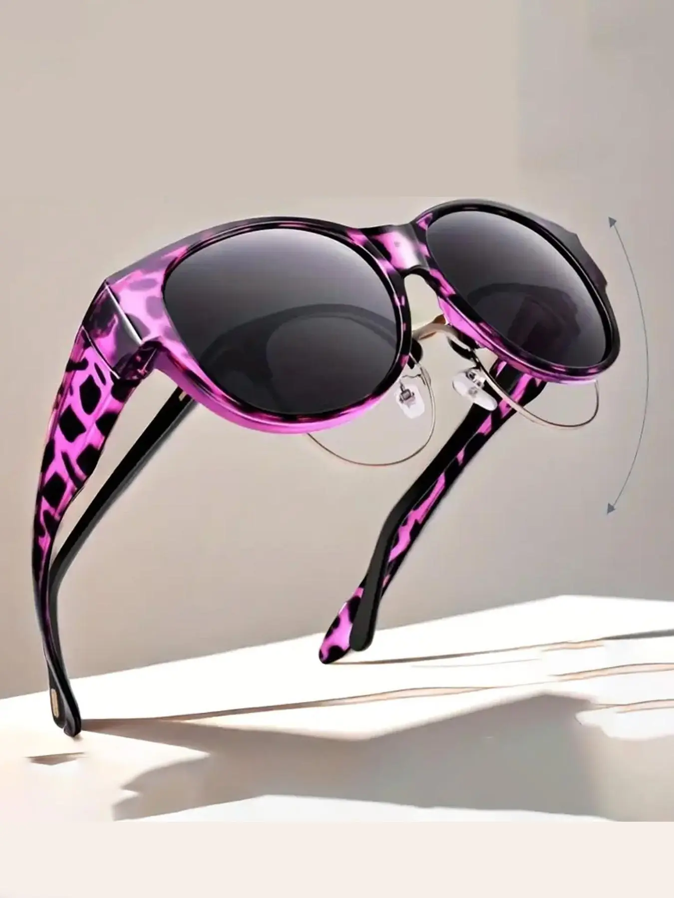 Women's Fashionable Leopard Print Sunglasses Polarized for Everyday Use, Trendy Casual Tinted Lens Sunglasses, Fashion Accessories for Outdoor Activities, Trendy Styling Sunglasses, Leopard Pattern Sunglasses