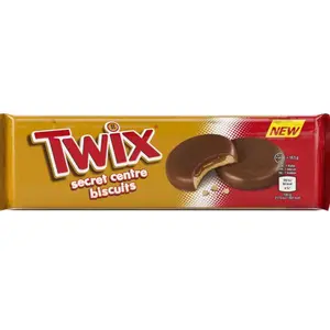 Twix Secret Centre Biscuits, Delicious Chocolate-Coated Crunchy Snack for Casual Enjoyment
