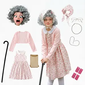 Soocosisx Girls 10-Piece Clothing Outfit for 100 Days of School, Floral Dress with Pink Cardigan and Accessories