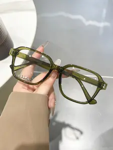 Unisex Casual Square Frame Glasses, Simple Style Eyewear for Daily Wear, Office Use, Travel, Versatile Design for Men & Women, Square Frame Eyeglasses