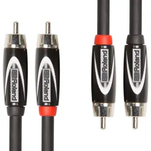 Roland  RCC-10-2R2R Black Series RCA to RCA Dual Interconnect Cable (10')