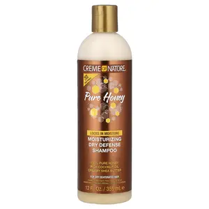 Creme Of Nature Pure Honey, Moisturizing Dry Defense Shampoo, For Dry Dehydrated Hair, 12 fl oz (355 ml)