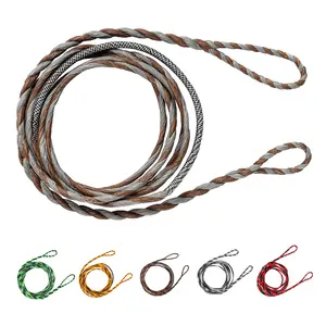 Deerseeker Flemish D97 Bow String Handmade Twist Bowstring 16 Strands 54-70in Fast Flight for Traditional Longbow Recurve Bow Replacement Archery Accessories