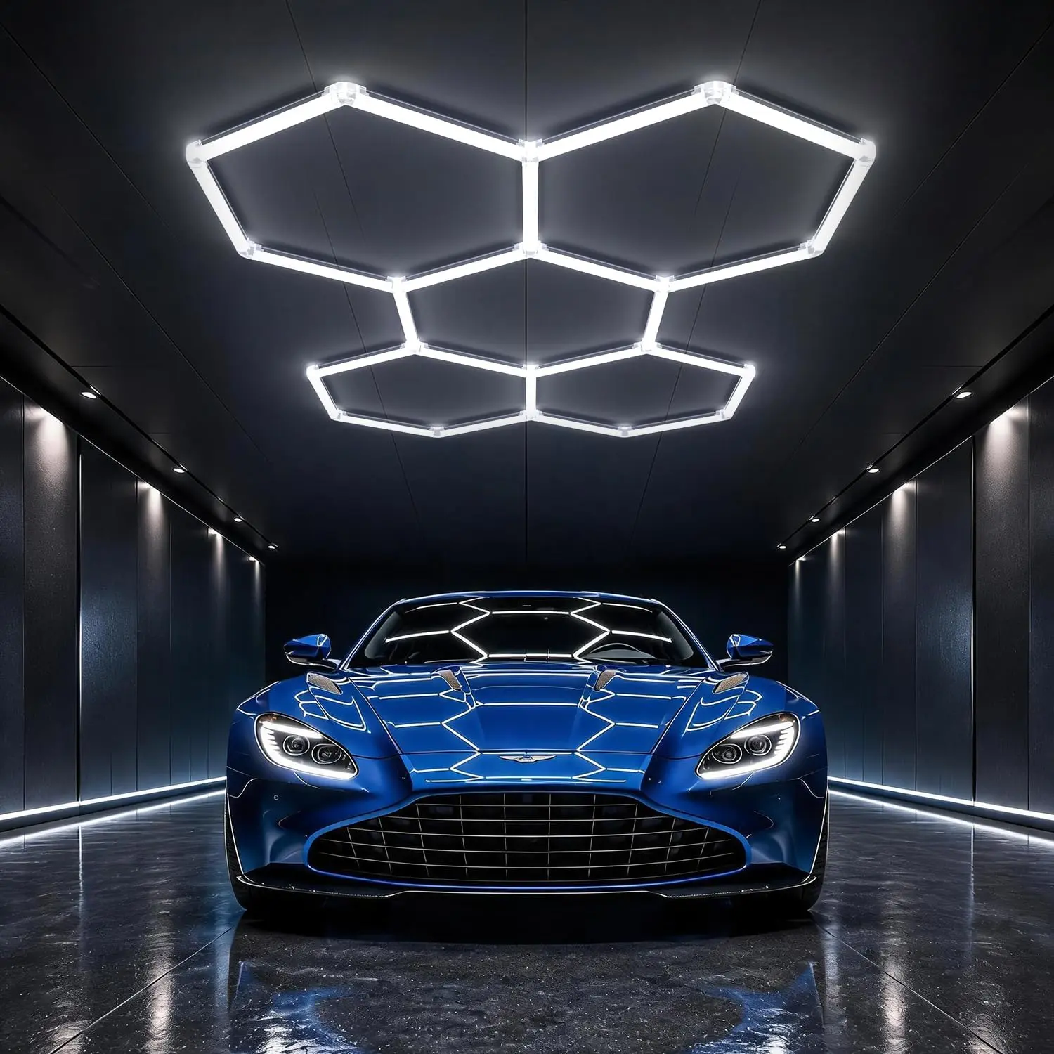 Gen II Hexagon Garage Lights: 168W 16800LM 5 Grids Hexagon Led Light, 6500K Ultra Bright Honeycomb Hex Lights, Durable Design for Garage, Shop, Basement, Barber, Homegym