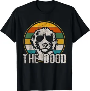 Goldendoodle - The Dood Vintage Retro Dog Casual Short Sleeve Cotton T-Shirt