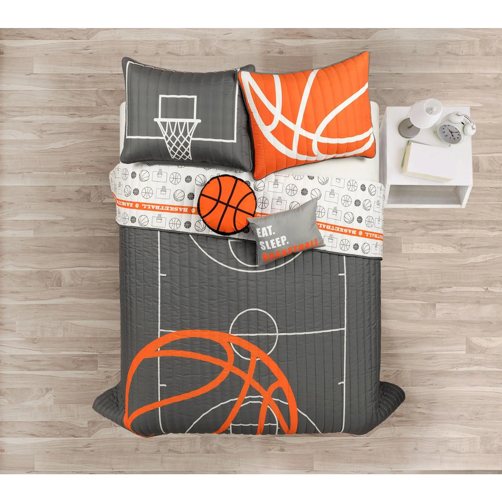 Basketball Game Oversized Quilt 5-Pc Set Queenby Lush Decor