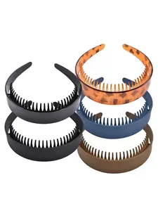 5-piece set with wide edge matte glossy multi tooth headband, fixed bangs, broken hair decoration, classic and versatile hairstyles, suitable for wearing in various occasions, Workout Headband, Headbands Women
