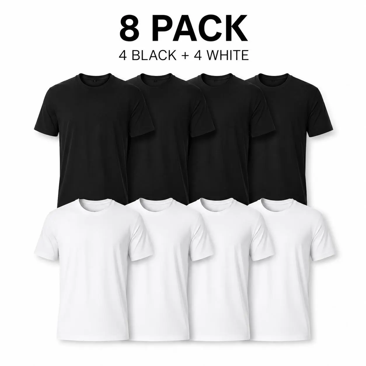 4 Black + 4 White