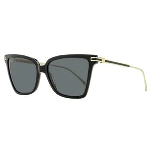 Ferragamo Gancini Butterfly Sunglasses SF2036S 001 Black/Gold 56mm