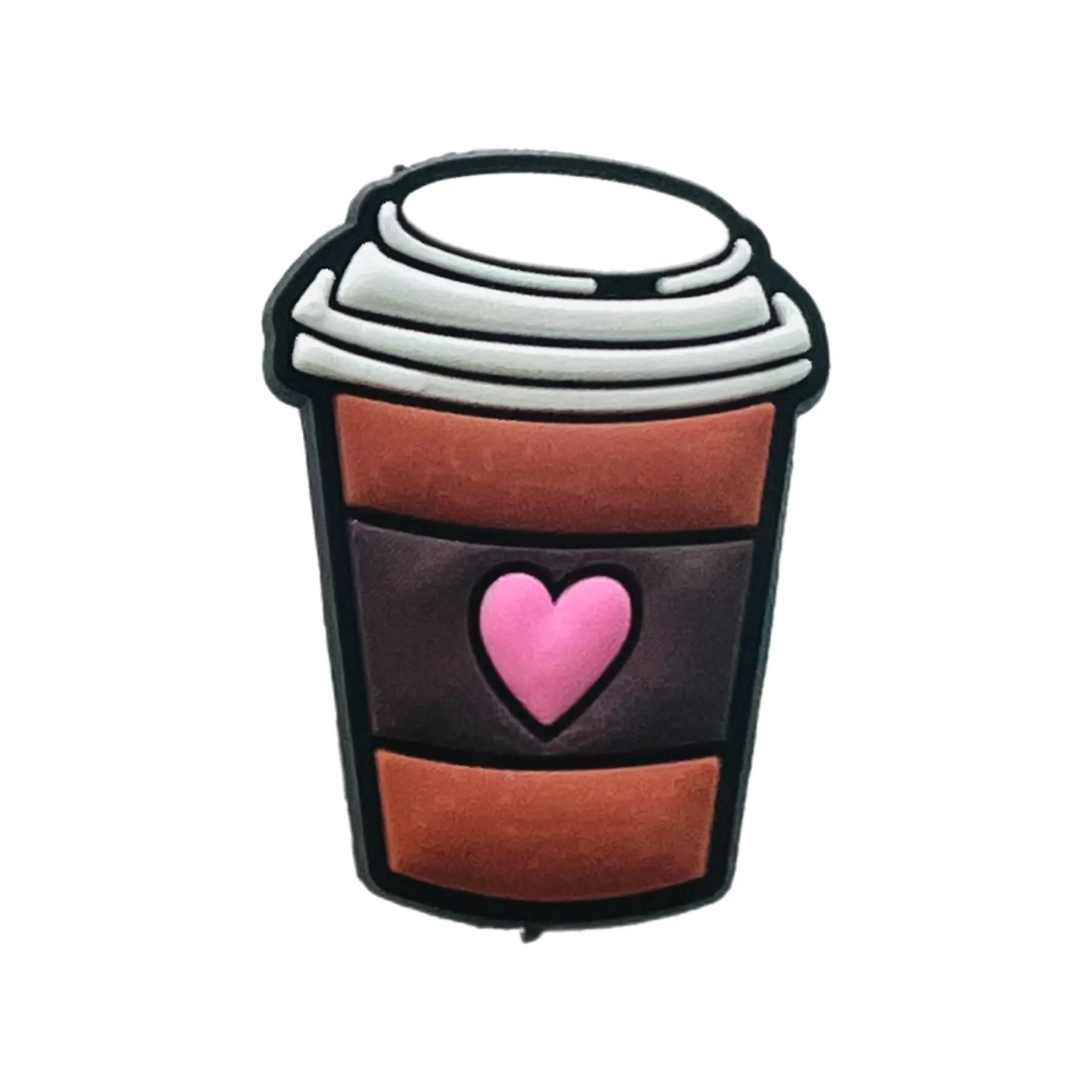 Coffee Heart Shoe Charm
