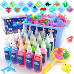 Joyfresh Magic Gel Water Pets Elf Toy Kit, Aqua Water Gel Kit for Kids, Creative Squishy Maker Toy with 20 Magic and 16 Shape Molds Pets, Birthday Gifts Crafts DIY for Kids