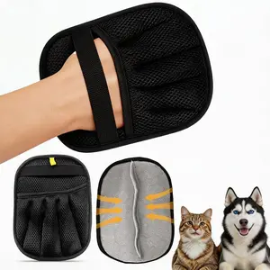 Electrostatic Pet Hair Removal Glove - Dual-Directional Brush Grooming Tool, Lint Roller Reusable, Collects Hair into Rolls, Washable & Reusable furremoval