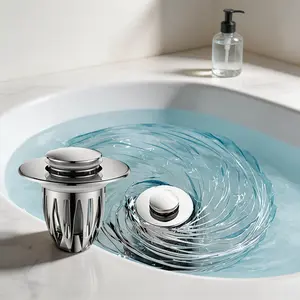 Bathroom Sink Stopper Universal Pop Up Drain Filter Anti Clog Odor Proof Basin Plug With Hair Catcher Strainer