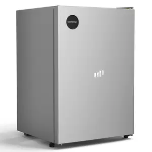 Upstreman mini fridges 2.5 Cu.Ft Sleek Stainless Steel Mini Fridge Energy Star Certified Adjustable Temperature Thermostat Reversible Door Compact pink Refrigerator for Office Bedroom Dorm CR26 College Outdoor Portable Freezer beverage cooler beer black