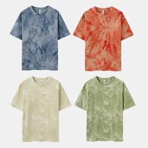ECOTONE BLANKS Men's 4-Piece 5.3 oz Cotton Classic Short-Sleeve T-Shirt Set - ECO Wash, Sustainable Stitch Fabric, Casual Round Neck, Tie Dye, Streetwear Tops, Shortsleeve Tshirt, Casual T-Shirts