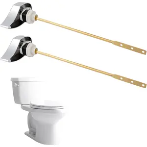 2 Pack Toilet Handle Replacement Compatible with TOTOTHU004-CP Trip Lvr for ST701, CST854, Side Mount Toilet Flush Handle, Tank Flush Lever, Chrome