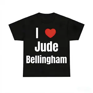 Game Day Gear I Heart Jude Bellingham Cotton T shirt for Fans with Graphic Design