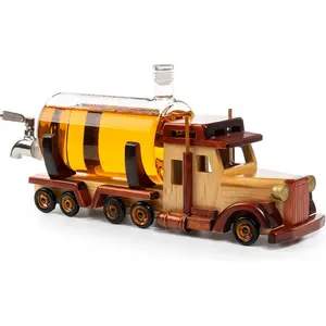 Truck Wine & Whiskey Decanter for Wine Bourbon Scotch or Whiskey Trucker Gift 1000ml 18"L, Gifts for Dad, Him, Father - Trucker Gifts, Trucks Driver