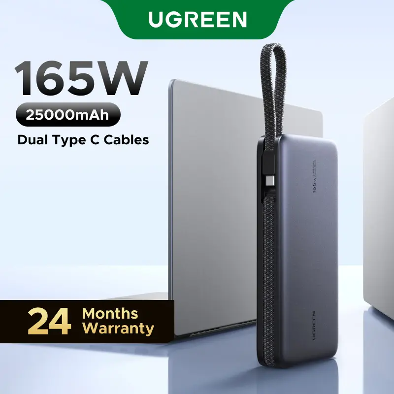 UGREEN 25000mAh PD145W PowerBank, 20000mAh PD100W Powerbank Fast Charging with Type C Cable for iPhone 17 16 Pro Max Chargeable Smartphone Accessories-Summer Sale tiktokshopbacktoschool