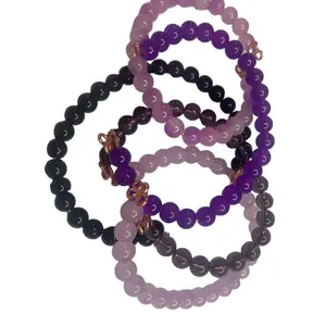 8 Shades of PURPLE  Adjustable  copper bangles