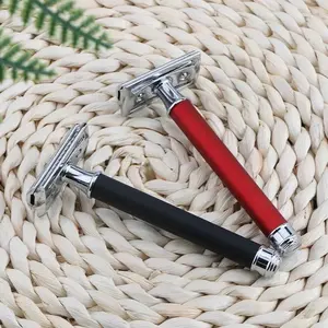 Shaving Safety Razor Straight Razor for Men women Double sided Razor Blades Replacement Shave Set with 5 blades His & Her razor Gift Manual Shaving