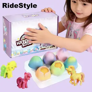 6 Pack Hatching Growing Unicorn Eggs Rainbow Colorful Eggs with 6 Unique Unicorns for Safe Fun & Magical Transformation – Perfect for Christmas & Birthday Gifts, Great for Outdoor Play in Gardens, Backyards, Pools & Parties