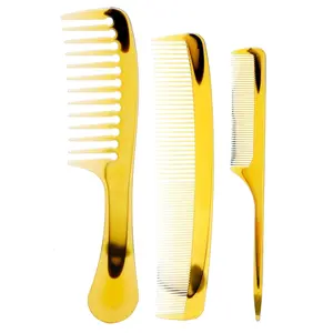 3 PCS Hair Combs for Men and Women - Wide Tooth, Fine Tooth Rat Tail, Double Tooth - Detangling and Styling Combs for All Hair Types