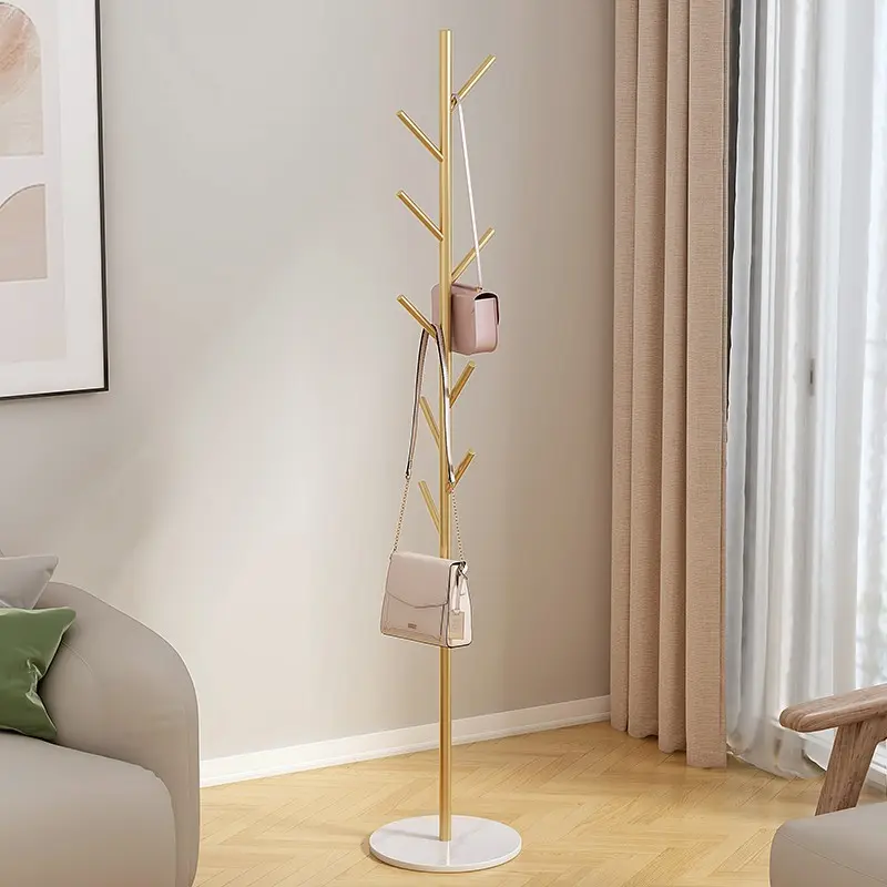Modern Minimalist Clothes Rack, Floor Standing Mobile Wardrobe, Nordic Luxury Storage Hat Stand, Home Use Fashionable Clothing Organizer, Freestanding Clothes Rack, Coat Rack Freestanding