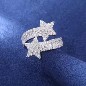 VVS Baguette Double Star Ring