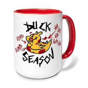 [ Sale Up To 40%] Duck Season Mug, H@zbin H0tel Mug 11oz - 15oz, Lucifer Alastor Inspired, Duck Season Inspired Accent Mug: Alastor Fan Gift Coffee Mug