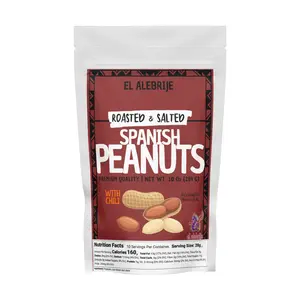 El Alebrije Spanish Peanut 10 Oz - Roasted & Salted Spanish Peanut with Dry Arbol Chili - All Natural Snack